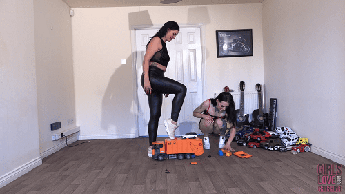 Tiana & Char - Having Fun with Slave's Toys (Wide Angle)